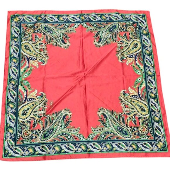 Aker, vintage silk scarf Size 34''x34'' - Picture 2 of 9